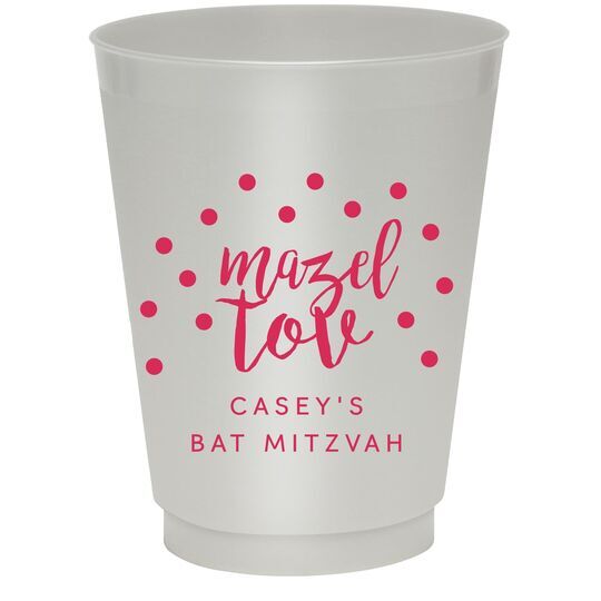 Confetti Mazel Tov Colored Shatterproof Cups